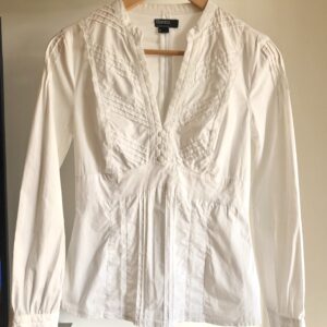 BLANCO®️ - Camisa elastizada c/cierre en la espalda